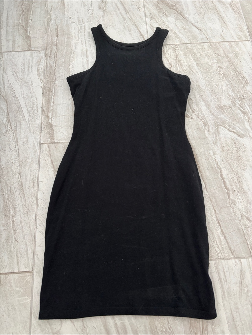 wild fable Black Ribbed Tank Midi Dress